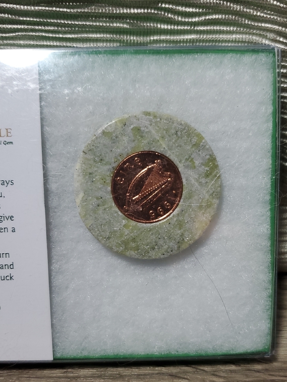 ⚜️NEW 1995 MARBLE LUCKY PENNY WITH COPPER ACCENT